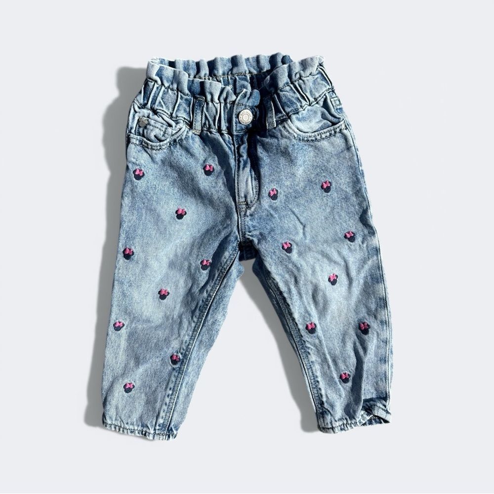 Baby GAP Disney Minnie Mouse Embroidered Jeans 24M Denim Pull-On Casual